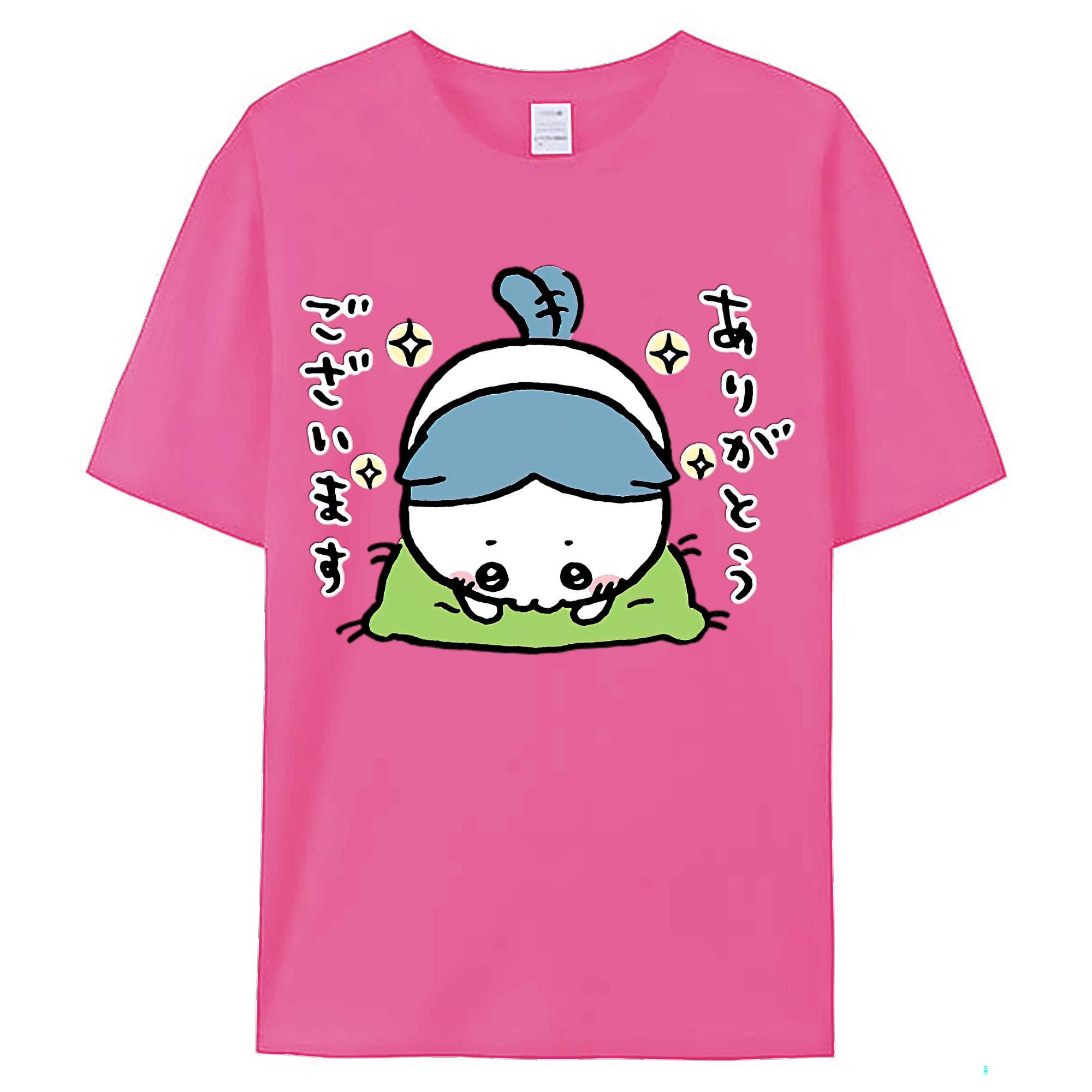 （画像用） ちいかわ ハチワレ Chii-kawa hachiware レディースカジュアルプリントTシャツ（綿100％）